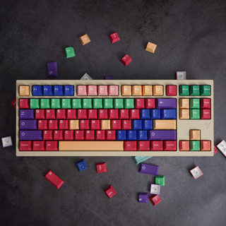 Gmk ปุ่มกดคีย์บอร์ด PBT ลายเชอร์รี่ ย้อมสี พร้อมสวิตช์ Cherry Gateron MX