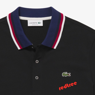 Lacoste เสื้อโปโล แขนสั้น ผ้าฝ้าย สําหรับผู้ชาย