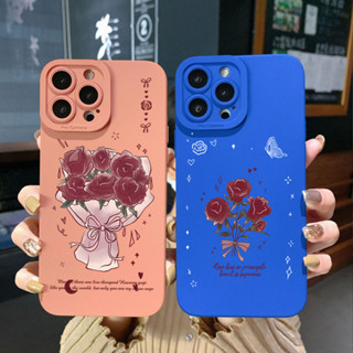 เคสโทรศัพท์มือถือ ขอบสี่เหลี่ยม ลายดอกกุหลาบ สําหรับ Samsung Galaxy A33 A53 A73 5G A32 A52S A72 A31 A41 A71