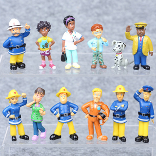 โมเดลฟิกเกอร์ PVC รูปการ์ตูนอนิเมะ Fireman Sam Fire Fighting เหมาะกับของขวัญคริสต์มาส ของเล่นสําหรับเด็กผู้ชาย และเด็กผู้หญิง จํานวน 12 ชิ้น ต่อชุด