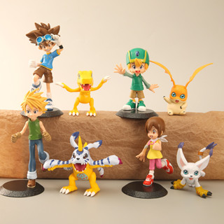 โมเดลฟิกเกอร์ PVC อนิเมะ Digimon Adventure Yagami Taich Agumon Ishida Yamato Gabumon Yagami Hikari Tailmon Patamon ของเล่นสําหรับเด็ก 2 ชิ้น ต่อชุด