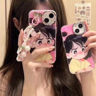 เคสโทรศัพท์มือถือ ลายเด็กผู้หญิงน่ารัก พร้อมสายโซ่คล้อง สําหรับ iPhone 14Pro max 14Pro 14 Plus 14 iPhone13 Pro 13Pro iPhone13 mini iPhone12 11 XR