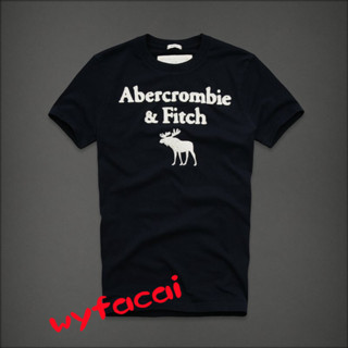 เสื้อยืดแขนสั้น พิมพ์ลาย Abercrombie &amp; Fitch สําหรับผู้ชาย