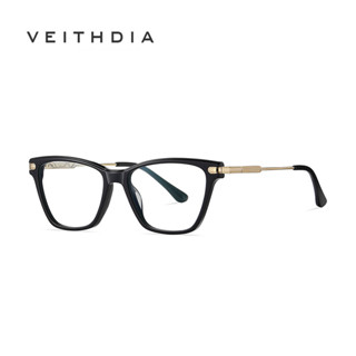 Veithdia Acetate แว่นตาแฟชั่น ทรงสี่เหลี่ยม แบน ป้องกันแสงสีฟ้า สําหรับผู้หญิง BJ9207