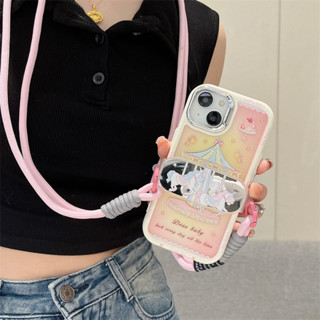 เคสโทรศัพท์มือถือ ลายม้าหมุน พร้อมคลิปหนีบ สําหรับ iPhone 14 Pro 13 Pro Max 12 Pro Max