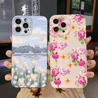 เคสป้องกันโทรศัพท์มือถือ ขอบสี่เหลี่ยม ลายดอกไม้ สําหรับ Infinix Hot 12i 10S 11 10 Play 11S 10i Smart 6 HD X6511 X657B X6512 Note 12 G96