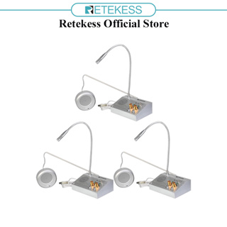 Retekess TW103 ระบบลำโพง หน้าต่าง อินเตอร์คอม ไมโครโฟน แบบ 2 ทาง อินเตอร์โฟน สำหรับสำนักงาน ธนาคาร ธุรกิจ（3 ชิ้น）