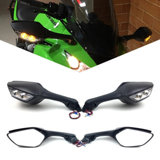 กระจกมองหลังรถจักรยานยนต์ พร้อมไฟเลี้ยว LED สําหรับ Kawasaki NINJA400 NINJA400 NINJA 400 2018-2022