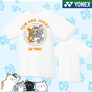 Yonex 2023 ใหม่ YY เสื้อกีฬาแบดมินตัน พิมพ์ลาย Yonex Quick Drier YY แฟชั่นฤดูร้อน สําหรับผู้ชาย และผู้หญิง