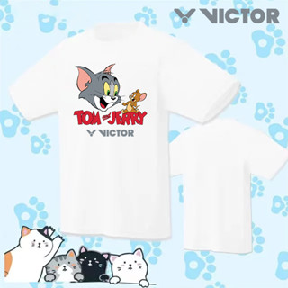 Victor 2023 ใหม่ เสื้อกีฬาแบดมินตัน แขนสั้น แห้งเร็ว ระบายอากาศ ใส่สบาย สําหรับวัยรุ่น ผู้ชาย ผู้หญิง คู่รัก