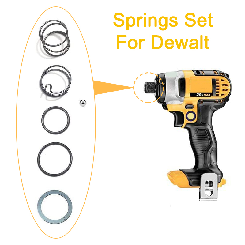 เอ็นเอ็น078434 เอ็นเอ็น089668 6Pcs ฤดูใบไม้ผลิชุดสําหรับ Dewalt 20V Impact Driver เครื่องมือ DCF885 DCF886 DC825 DCF836 เครื่องมืออุปกรณ์เสริม