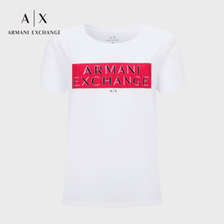 Armani เสื้อยืดแขนสั้น ผ้าฝ้ายแท้ สําหรับผู้ชาย และผู้หญิง