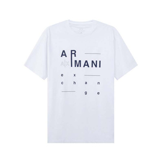 Armani เสื้อยืดแขนสั้น ผ้าฝ้ายแท้ สําหรับผู้ชาย และผู้หญิง