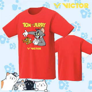 Victor 2023 ใหม่ เสื้อกีฬาแบดมินตัน คอกลม แบบแห้งเร็ว สไตล์เกาหลี สําหรับผู้ชาย และผู้หญิง เหมาะกับการวิ่ง ฟิตเนส