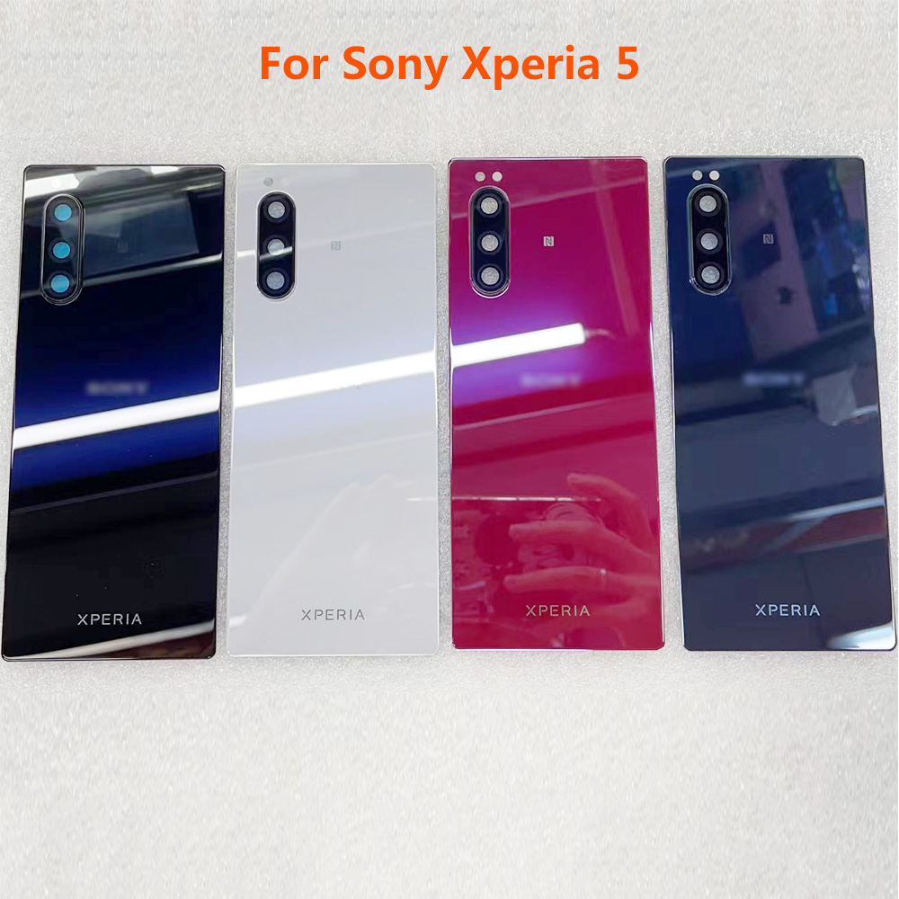 Xperia5 ฝาหลังสําหรับ Sony Xperia 5 แบตเตอรี่ J8210 J8270 J9210 ด้านหลังประตูกรณีอะไหล่