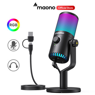 Maono DM30 RGB ไมโครโฟนเล่นเกม USB พร้อมไมโครโฟน และไฟ RGB สําหรับ PC คอมพิวเตอร์ โทรศัพท์มือถือ เล่นเกม บันทึก ถ่ายทอดสด