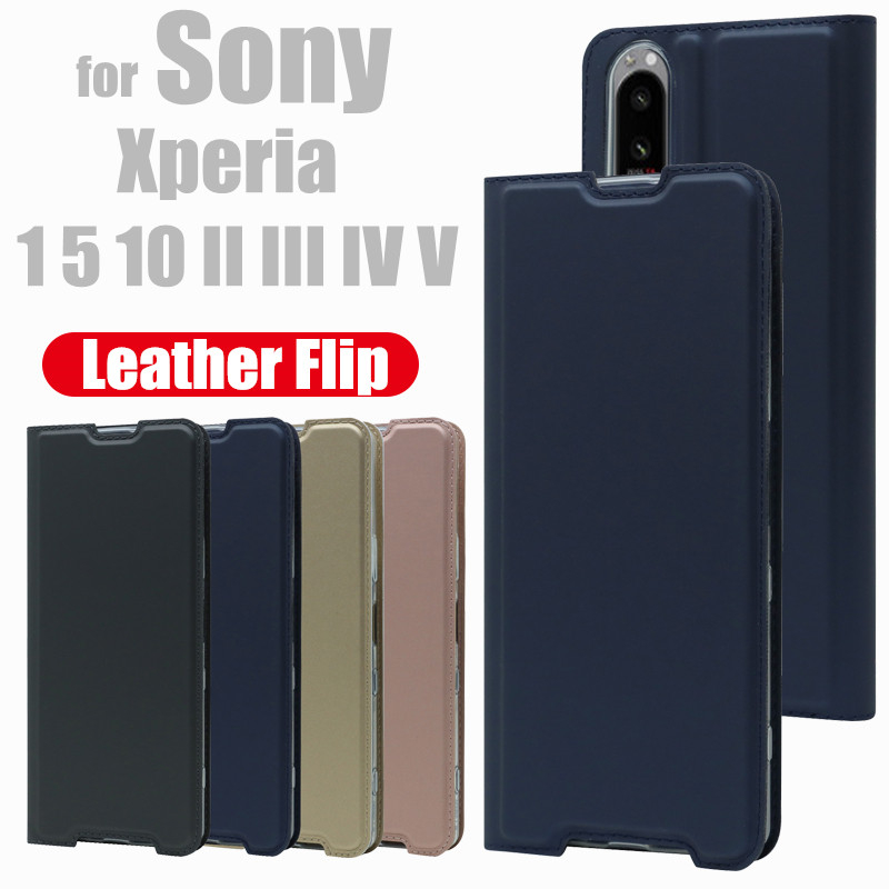 Luxury Leather Case For Sony Xperia 1 5 10 II III IV V Retro Magnetic Wallet Flip Phone Cover