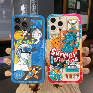 เคสโทรศัพท์มือถือ ขอบสี่เหลี่ยม ลายรูปปั้นเสรีภาพตลก สําหรับ Infinix Hot 20S 20i 30i 9 30 20 Play Smart 6 Plus X6823 Zero 5G 2023