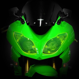 Mtkracing ฝาครอบเลนส์ไฟหน้า สีเขียว สําหรับ KAWASAKI ZX-6R 2017 Versys 650 2015-2016 ZX-300R 2013-2016