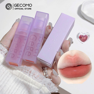 Gecomo ลิปสติก เนื้อแมตต์กํามะหยี่ กันน้ํา ติดทนนาน