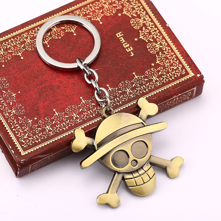 ใหม่ One Piece การ์ตูน KeyChain Luffy จี้โลหะ KeyRing อะนิเมะสร้างสรรค์