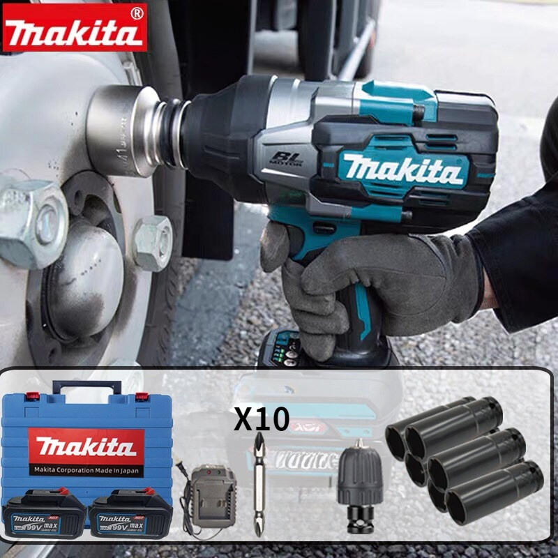 {อุปกรณ์ให้อาหาร}MAKITA ประแจไฟฟ้าไร้สาย 199V แบต 2 บล๊อคไฟฟ้า บล็อคไร้สาย ไฟฟ้าประแจผลกระทบ 2 แบตเต