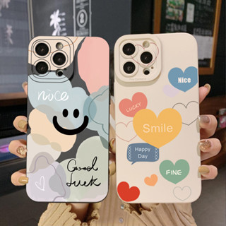 เคสโทรศัพท์มือถือ ขอบสี่เหลี่ยม ลายหน้ายิ้ม หัวใจ สําหรับ Infinix Hot 12i 10S 11 10 Play 11S 10i Smart 6 HD X6511 X657B X6512 Note 12 G96