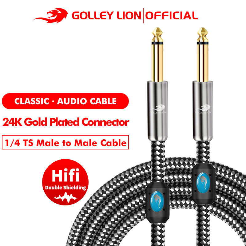 Golley LION สายเคเบิลแอมป์กีตาร์ไฟฟ้า เบส สีขาว สําหรับแมนโดลิน และโปรเสียง