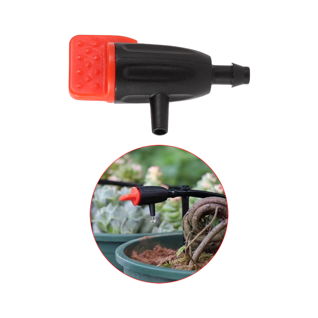 10 ชิ้นปรับชลประทาน Dripper 0 ~ 40L รดน้ํา 1/4 Emitter Micro หยดระบบชลประทาน Sprinklers