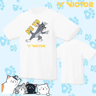 Victor ใหม่ เสื้อกีฬาแบดมินตัน แขนสั้น ผ้าตาข่าย ระบายอากาศ แห้งเร็ว สําหรับผู้ชาย และผู้หญิง 2023