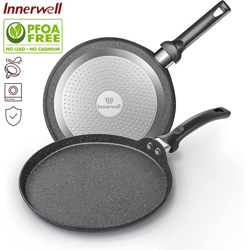 ซื้อ Innerwell 11 นิ ้ ว Non Stick กระทะแพนเค ้ ก Crepe กระทะไข ่ กระทะหินแกรนิตกระทะพิซซ ่ ากระทะ PFOA ฟรีเหมาะสําหรับเตาทั ้ งหมด