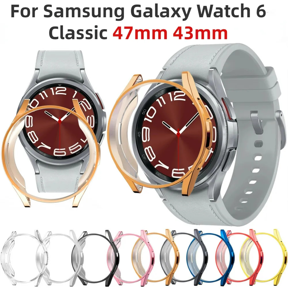 เคส galaxy watch 6 classic สมาร์ทวอทช์ TPU เคสกันกระแทก สำหรับ samsung galaxy watch 6 43มม 47มม Watch 5 Pro 45มม