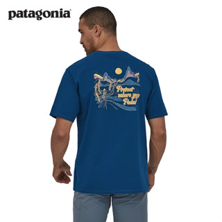 เสื้อยืด ผ้าฝ้าย พิมพ์ลายแป้นเหยียบ 37670 Patagonia สําหรับผู้ชาย