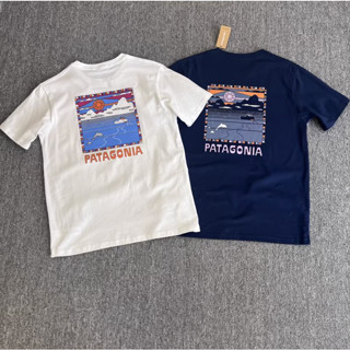 Patagonia Bay เสื้อยืดแขนสั้น ทรงหลวม สไตล์เรโทร 37671