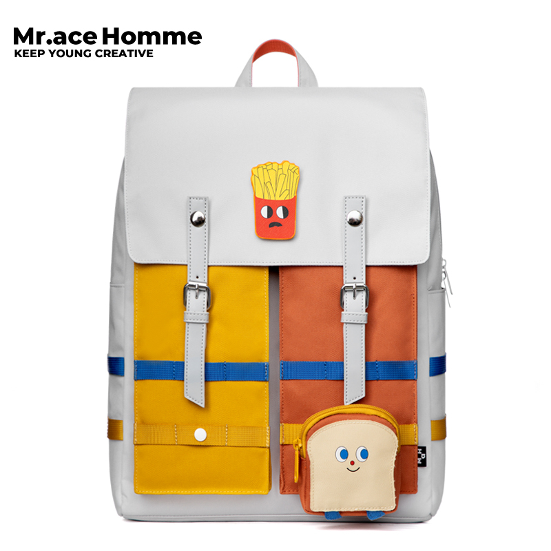 Mr. ace Homme กระเป๋าเป้สะพายหลัง กระเป๋านักเรียน ความจุขนาดใหญ่ กันน้ํา สําหรับผู้หญิง