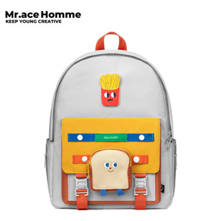 Mr. ace Homme Foodie Series Backpack กระเป๋าเป้สะพายหลัง ใส่แล็ปท็อปได้ เข้ากับทุกการแต่งกาย สําหรับเด็กผู้หญิง Bag