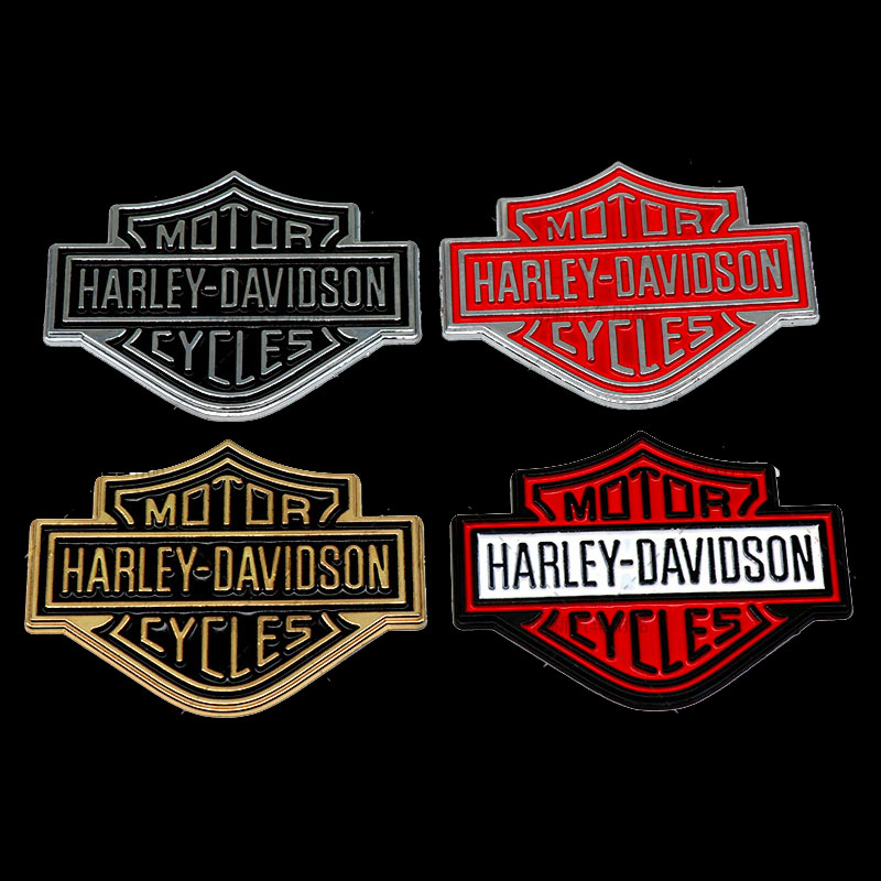 สติกเกอร์โลหะ ลายตราสัญลักษณ์ HARLEY DAVIDSON MOTOR 3D สําหรับติดตกแต่งรถจักรยานยนต์ รถมอเตอร์ไซค์ 1