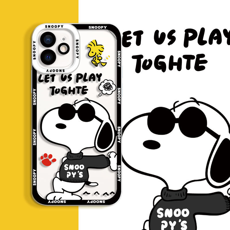 เคสโทรศัพท์มือถือ TPU ใส แบบนิ่ม ลายการ์ตูนสุนัข Snoopy น่ารัก สําหรับ IPhone 14 13 12 11 Pro Max 14 Plus 13 12 Mini 6 6s 7 8 Plus XR X XS Max