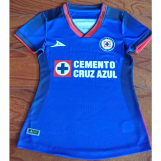 เสื้อกีฬาแขนสั้น ลายทีมชาติฟุตบอล Cruz Azul 23 24 ชุดเหย้า สีฟ้า สําหรับผู้หญิง