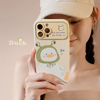 เคสโทรศัพท์มือถือ ซิลิโคนนิ่ม TPU ลายการ์ตูนเป็ดสีขาวน่ารัก สําหรับ iPhone 14Pro max case 13Pro max 12Pro max 11 pro max 11 pro 14Pro 13Pro 12Pro 11 12 13 14 case