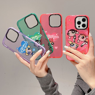 Casetify เคสโทรศัพท์มือถือแบบนิ่ม TPU ใส กันกระแทก ลาย Powerpuff Girls สําหรับ iPhone 14 13 12 11 Pro Max