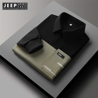 JEEP SPIRIT 1941 ESTD 2023 ใหม่ เสื้อกันหนาว คอวี แฟชั่นฤดูใบไม้ร่วง สําหรับผู้ชาย