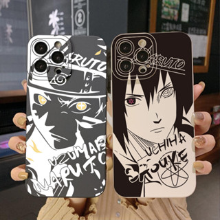 เคสโทรศัพท์มือถือ ขอบสี่เหลี่ยม ลายนารูโตะ Sasuke สําหรับ Samsung Galaxy A33 A53 A73 5G A32 A52S A72 A31 A41 A71