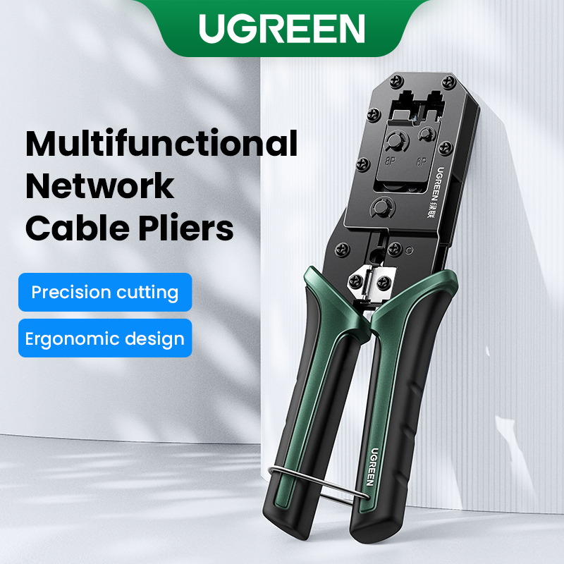 Ugreen 3 in 1 คีมตัดสายเคเบิลเครือข่าย อเนกประสงค์ สําหรับ Cat 6 6A 7 8