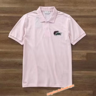 Lacoste เสื้อโปโล แขนสั้น ผ้าฝ้าย สําหรับผู้ชาย