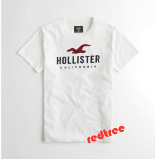 เสื้อยืดแขนสั้น ปักลาย Hollister สําหรับผู้ชาย