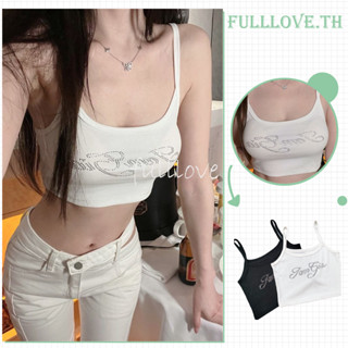 [ส่งไวจากไทย] Fulllove แฟชั่นผู้หญิง เสื้อกร้ามY2K พิมพ์ลายต…