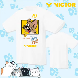 เสื้อกีฬาแขนสั้น ระบายอากาศได้ดี แบบแห้งเร็ว ลายทีม Victor Badminton Jersey สําหรับผู้ชาย และผู้หญิง 2023