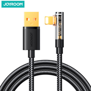 Joyroom สายชาร์จ USB 90 องศา 2.4A 1.2 ม. ชาร์จเร็ว สําหรับ IP 14 13 12 11 Pro Max