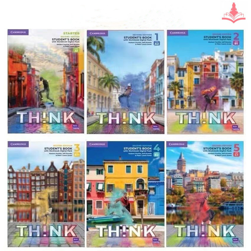 หนังสือเรียนและแบบฝึกหัดภาษาอังกฤษสำหรับนักเรียนมัธยมต้นและเด็ก—Junior and Senior High School Students Children's Cambridge English Textbook Workbook “Cambridge Think 2rd Edition Level Starter/1/2/3/4/5”